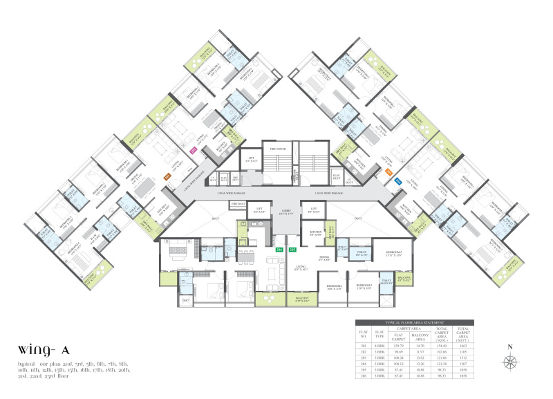 3 BHK Apartment 1058 Sq.ft. for Sale in Mundhwa, Pune
