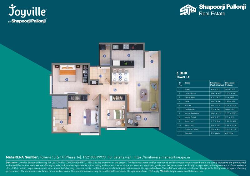 3 BHK 1043 Sq.ft. Apartment for Sale in Hadapsar, Pune
