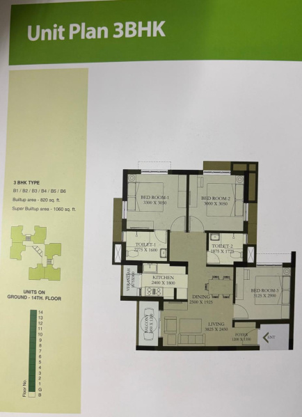 3 BHK Apartment 1060 Sq.ft. for Sale in Maheshtala, Kolkata