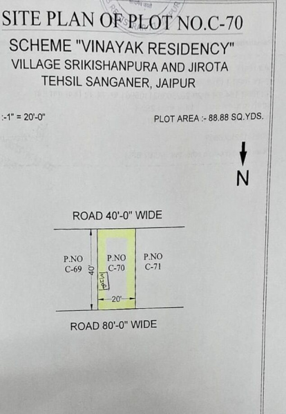  180 Sq. Yards Commercial Land for Sale in Jagatpura, Jaipur
