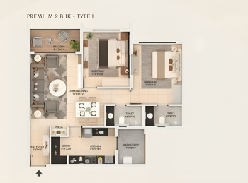 2 BHK Flat for Sale in Changurabhata, Raipur