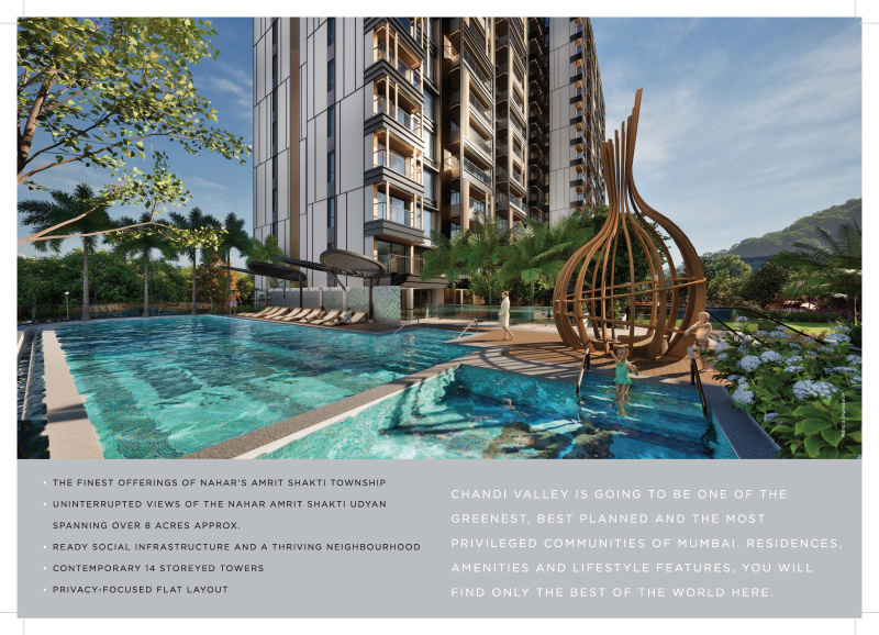 3 BHK Apartment 1068 Sq.ft. for Sale in Nahar Amrit Shakti, Chandivali, Mumbai