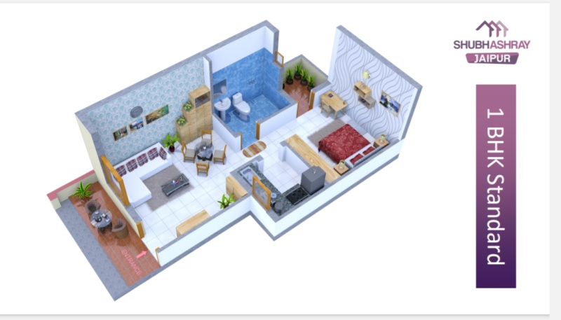 2 BHK Apartment 692 Sq.ft. for Sale in Vatika, Jaipur