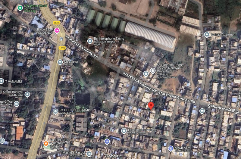  1306 Sq.ft. Residential Plot for Sale in SBI Colony, Kurnool