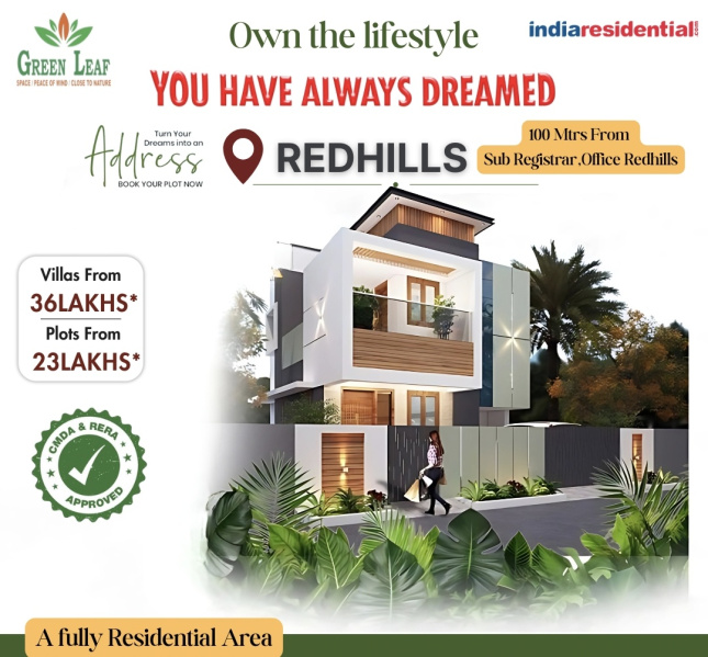  Residential Plot 646 Sq.ft. for Sale in Red Hills, Chennai