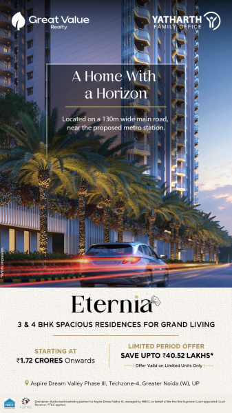 4 BHK Apartment 2625 Sq.ft. for Sale in Techzone 4, Greater Noida