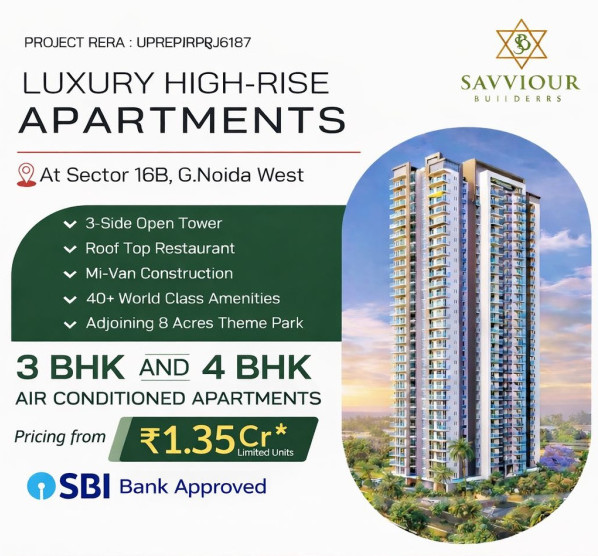 2 BHK 1425 Sq.ft. Apartment for Sale in Sector 16B Greater Noida West