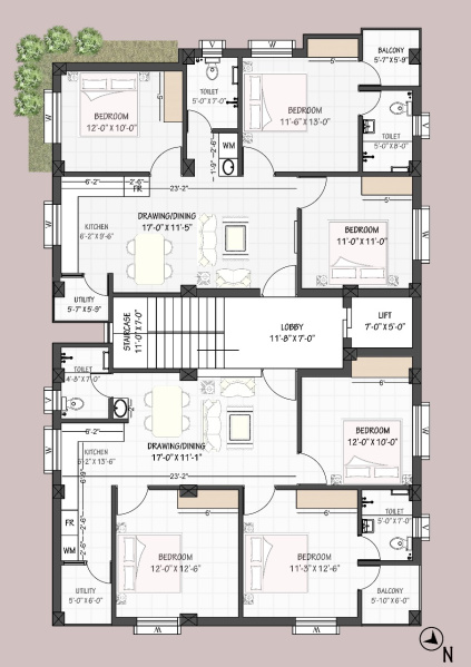 3 BHK Apartment 1300 Sq.ft. for Sale in Hanspal, Bhubaneswar