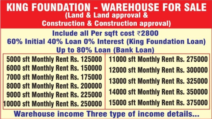  Warehouse 10000 Sq.ft. for Sale in Red Hills, Chennai