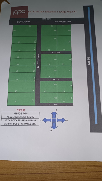  Residential Plot 1200 Sq.ft. for Sale in Dhawalpura, Patna