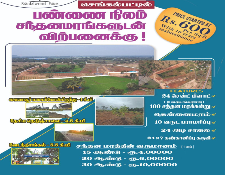  Agricultural Land 304920 Sq.ft. for Sale in Poes Garden, Chennai
