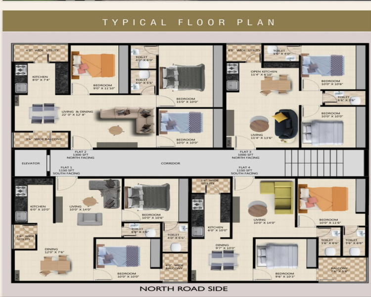 2 BHK Apartment 1150 Sq.ft. for Sale in Railway New Colony, Visakhapatnam