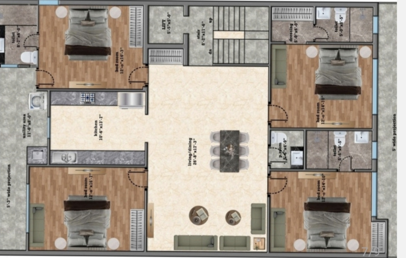 4 BHK 350 Sq. Yards Builder Floor for Sale in Sector 9A Bahadurgarh