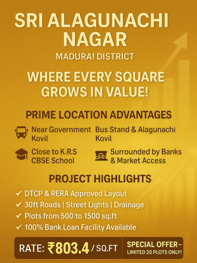  4 Cent Residential Plot for Sale in Eliyarpatthy, Madurai