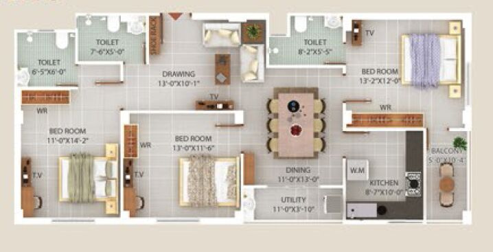 3 BHK Apartment 1450 Sq.ft. for Sale in Nandan Vihar, Patia, Bhubaneswar