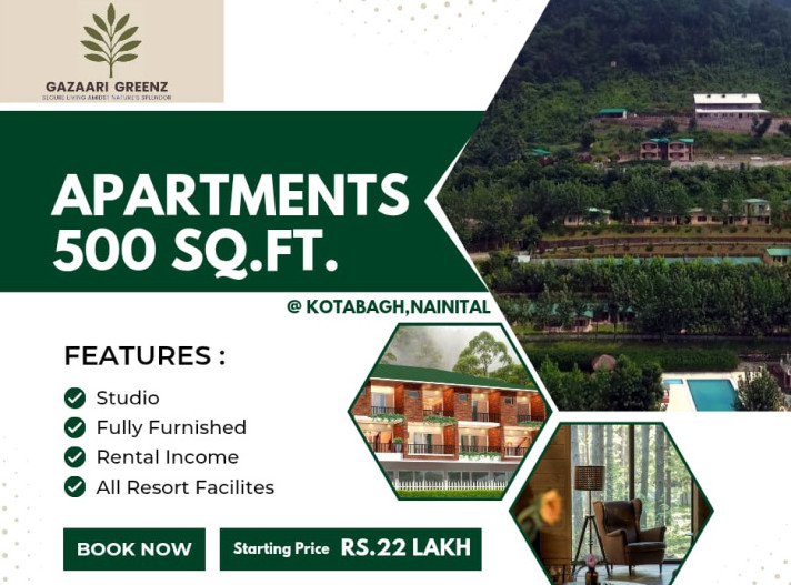 1 RK Apartment 500 Sq.ft. for Sale in Kotabagh, Nainital