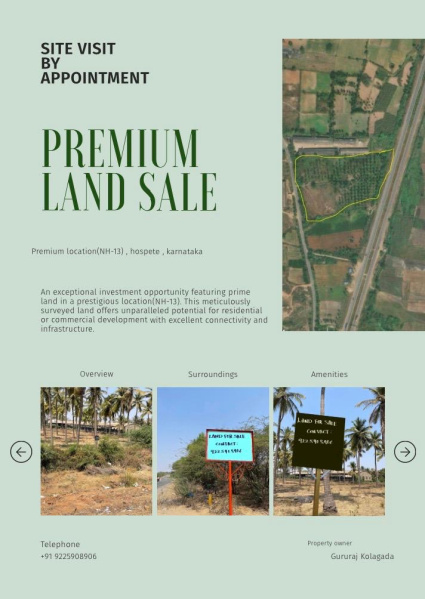  8 Acre Agricultural/Farm Land for Sale in Hospet, Bellary