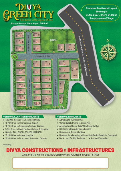  Residential Plot 1800 Sq.ft. for Sale in Shiv Jyoti Nagar, Tirupati
