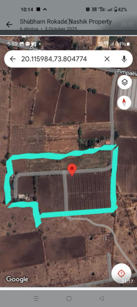  5 Acre Agricultural/Farm Land for Sale in Pimpalgaon Baswant, Nashik