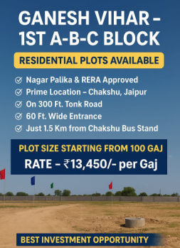  Residential Plot for Sale in Chaksu, Jaipur