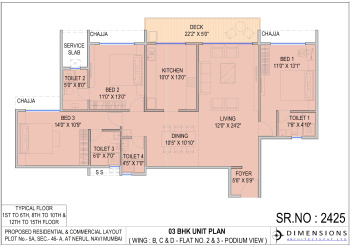 3 BHK Flat for Sale in Sector 46A, Seawoods, Navi Mumbai
