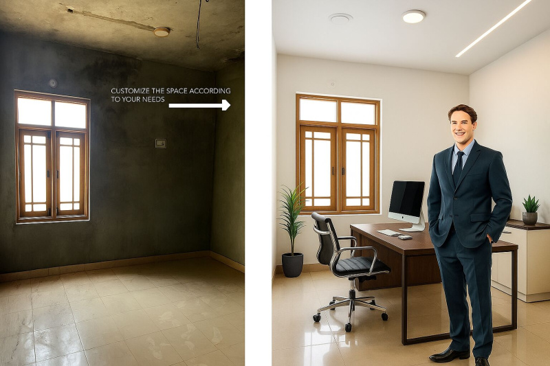 1000 Sq.ft. Office Space for Rent in Nowgam, Srinagar