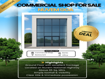 Commercial Shop for Sale in Nuvem, South Goa,