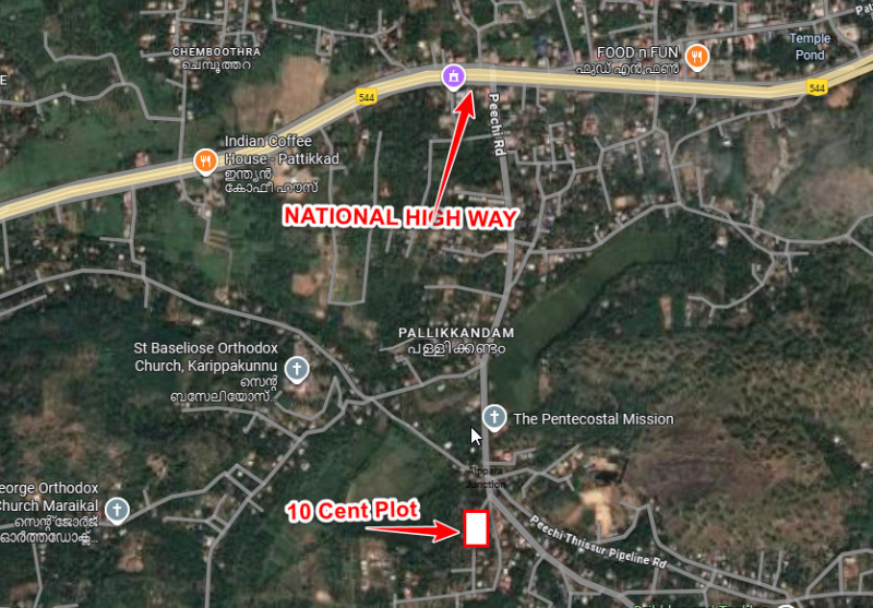  10 Cent Residential Plot for Sale in Pattikkad, Thrissur