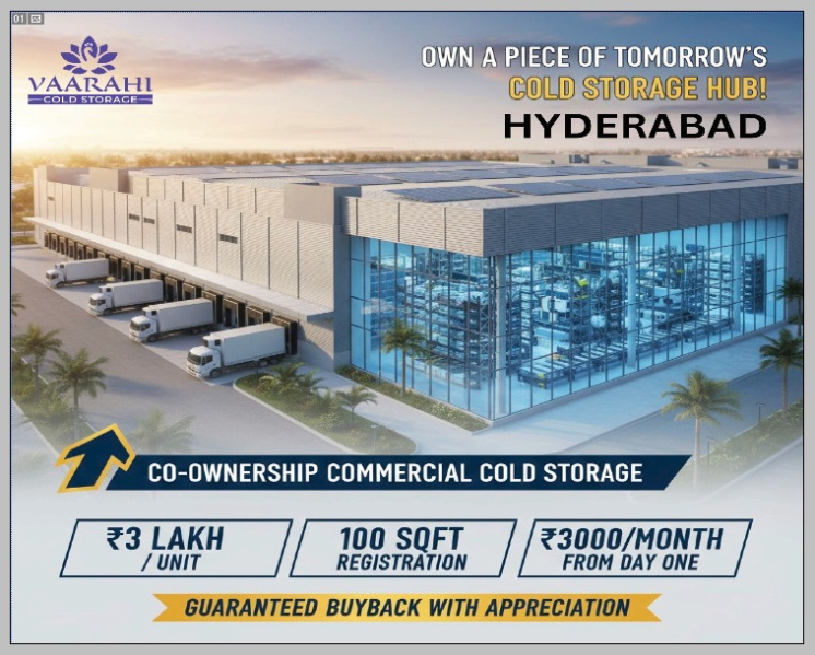100 Sq.ft. Warehouse for Sale in Medchal, Hyderabad