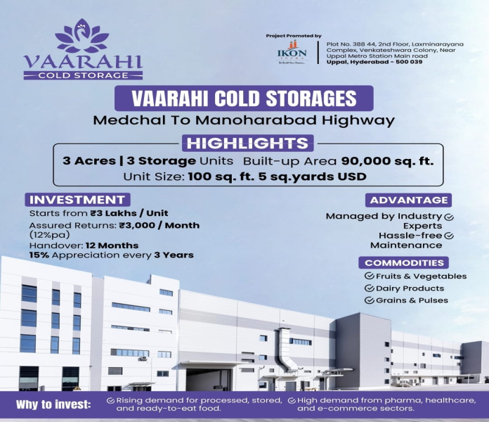 100 Sq.ft. Warehouse for Sale in Medchal, Hyderabad