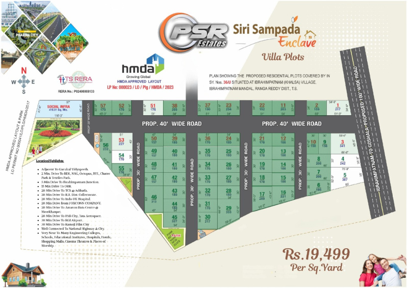 170 Sq. Yards Residential Plot for Sale in Ibrahimpatnam, Hyderabad