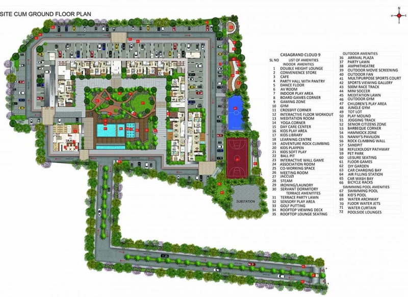 4 BHK 2371 Sq.ft. Apartment for Sale in Sholinganallur, Chennai