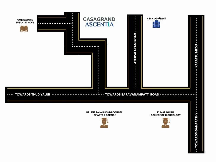 3 BHK 1710 Sq.ft. Apartment for Sale in Saravanampatti, Coimbatore