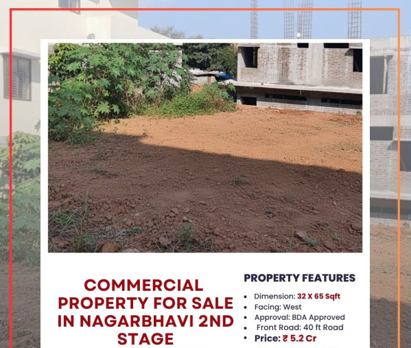  2080 Sq.ft. Commercial Land for Sale in 2nd Stage, Nagarbhavi, Bangalore