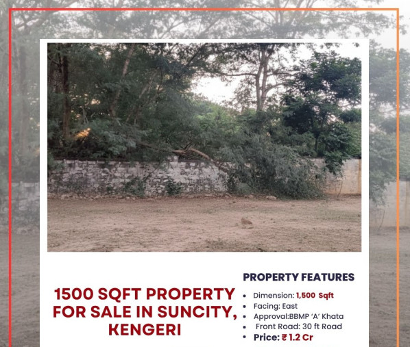  1500 Sq.ft. Residential Plot for Sale in Kengeri, Bangalore