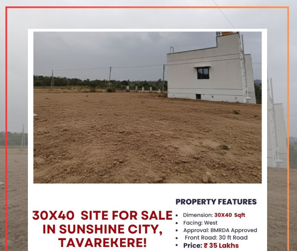  1200 Sq.ft. Residential Plot for Sale in Tavarakere, Bangalore