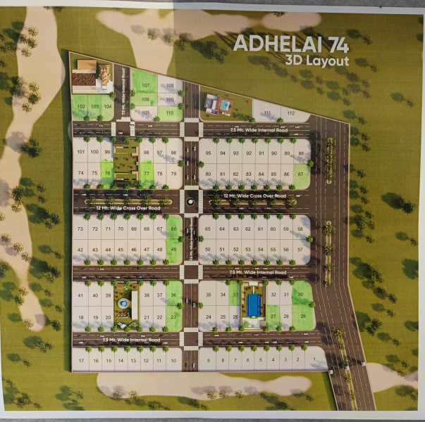  1400 Sq.ft. Residential Plot for Sale in 200ft Ring Road, Bopal, Ahmedabad