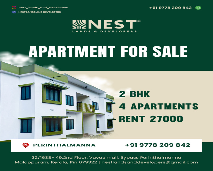 2 BHK 900 Sq.ft. Apartment for Sale in Perinthalmanna, Malappuram