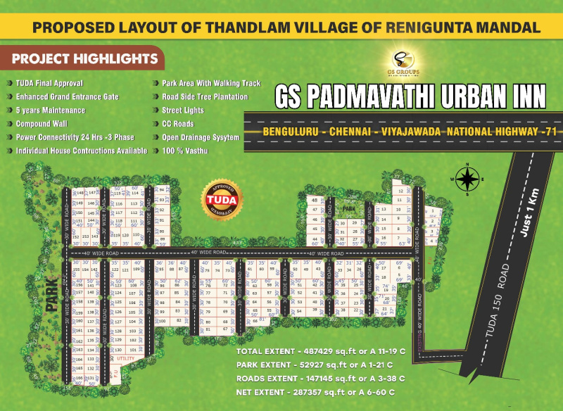 4 BHK 12 Acre Apartment for Sale in Tiruchanoor, Tirupati