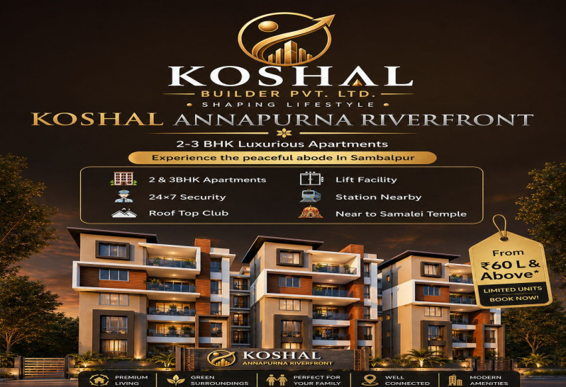 3 BHK 1620 Sq.ft. Apartment for Sale in Bareipali, Sambalpur