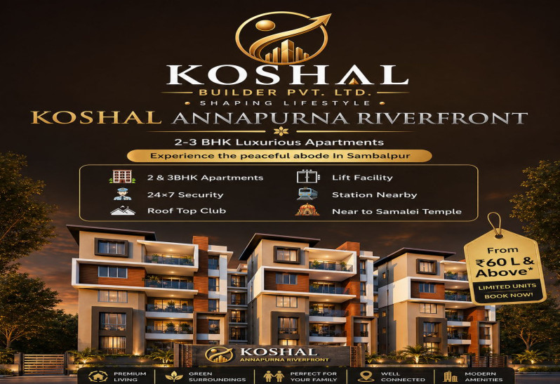 3 BHK 1620 Sq.ft. Apartment for Sale in Bareipali, Sambalpur
