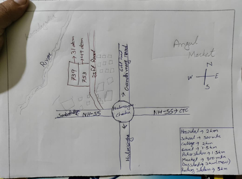  80 Dismil Residential Plot for Sale in Gandhi Marg, Angul