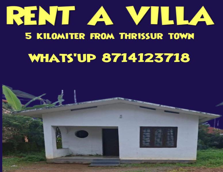2 BHK 1000 Sq.ft. House for Rent in Villadam, Thrissur