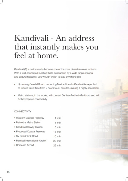 2 BHK 693 Sq.ft. Apartment for Sale in Akurli Road Kandivali East, Mumbai