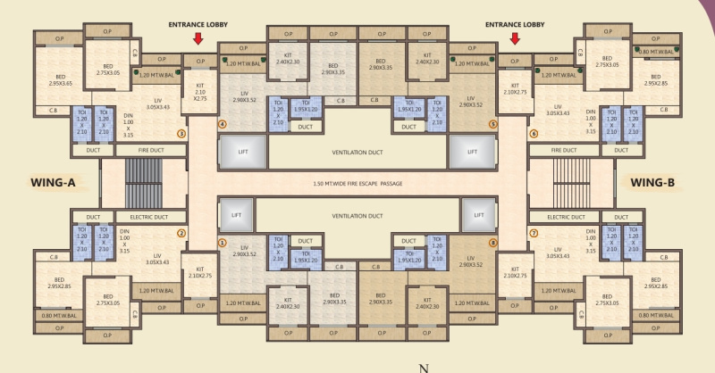 2 BHK 804 Sq.ft. Apartment for Sale in Vinay Nagar, Mira Road East, Mumbai