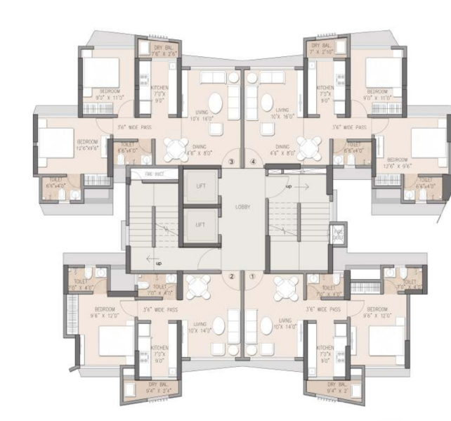 2 BHK 744 Sq.ft. Apartment for Sale in Mira Road East, Mumbai