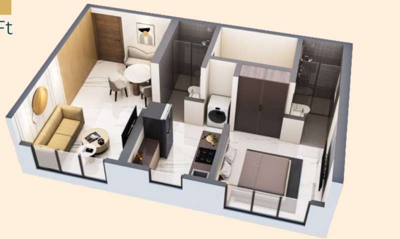 3 BHK 972 Sq.ft. Apartment for Sale in Mahajan Wadi, Mira Road East, Mumbai