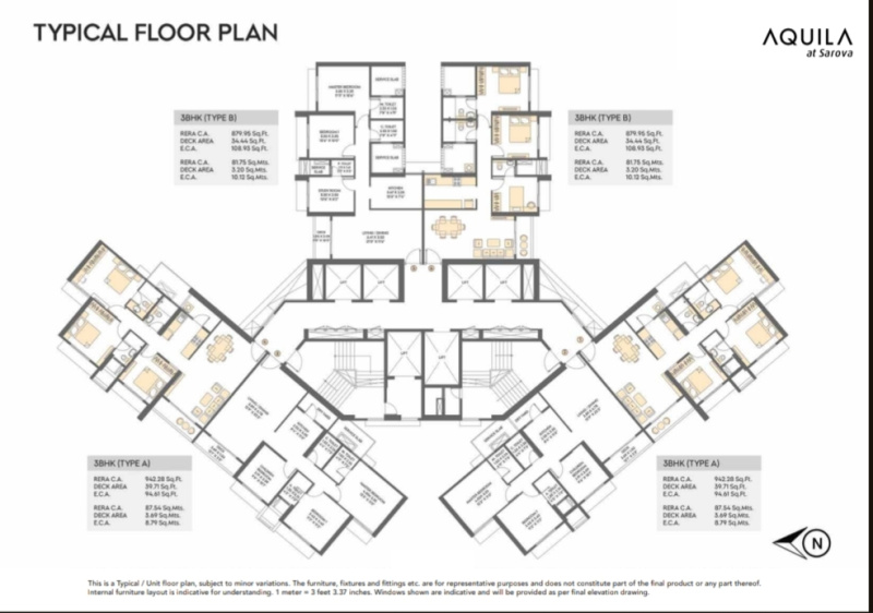 3 BHK 1227 Sq.ft. Apartment for Sale in Thakur Village, Kandivali East, Mumbai