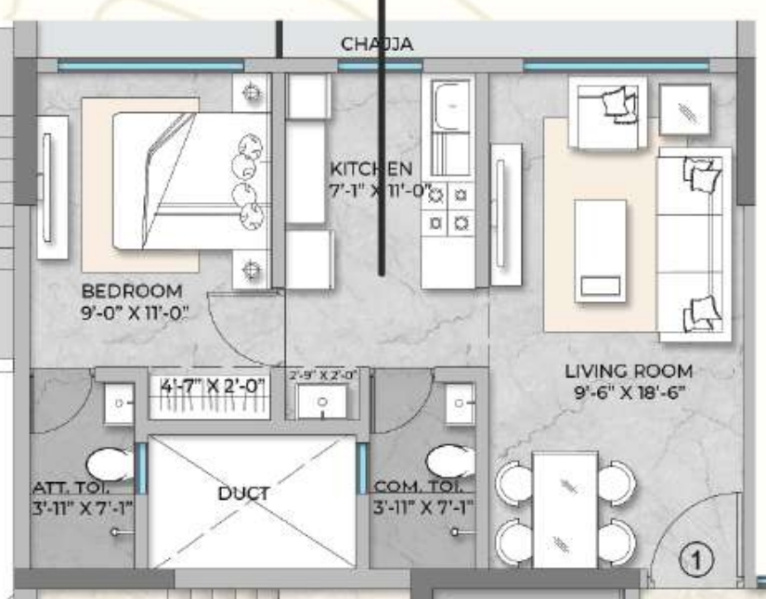 1 BHK 536 Sq.ft. Apartment for Sale in Shailendra Nagar, Dahisar East, Mumbai