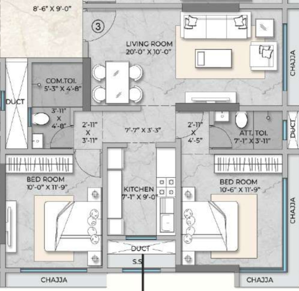 2 BHK 794 Sq.ft. Apartment for Sale in Shailendra Nagar, Dahisar East, Mumbai